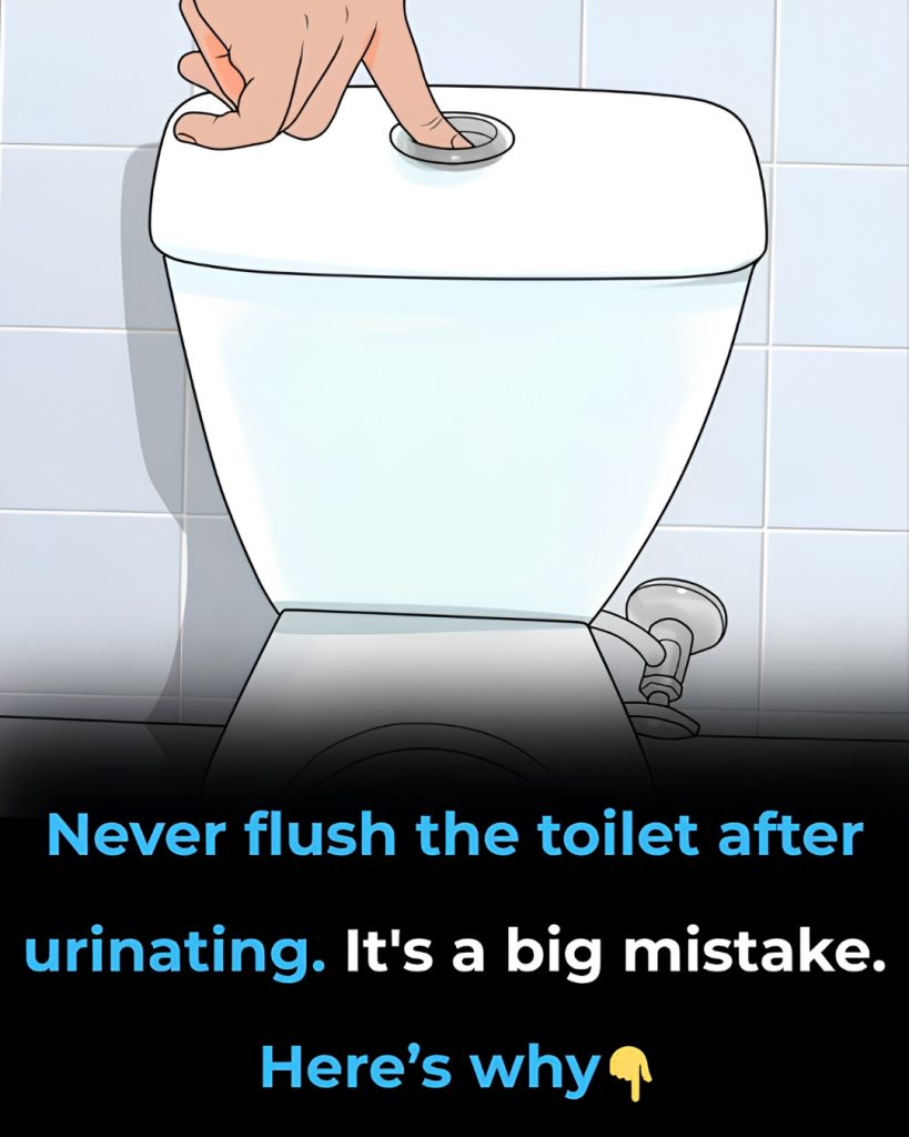Why is it so important not to flush the toilet after every trip to the toilet to urinate?