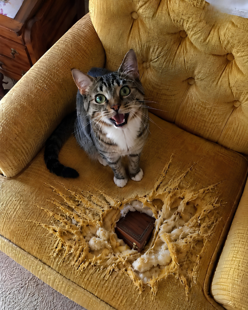 I Was About to Throw Away My Grandma’s Armchair When Her Cat Showed Me What She’d Been Hiding Inside All Along