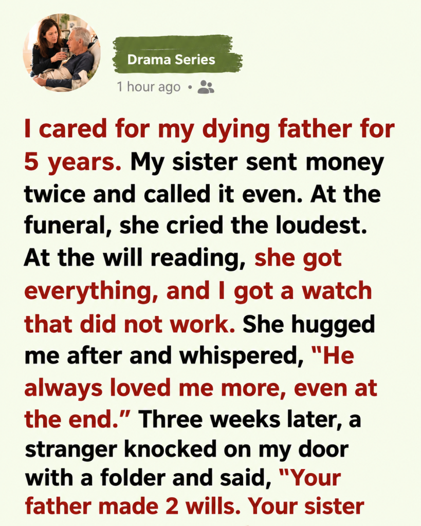 I Cared for My Dying Father for 5 Years—At the Will Reading, My Sister Got Everything and I Got a Broken Watch